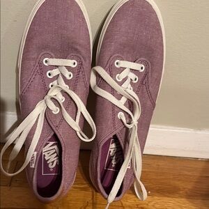 Vans Pink Canvas Sneakers Classic Low-Top Design